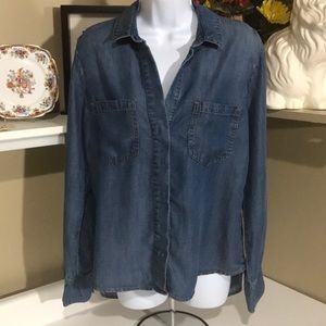 Cloth and Stone Blue Chambrays Tunic-R112